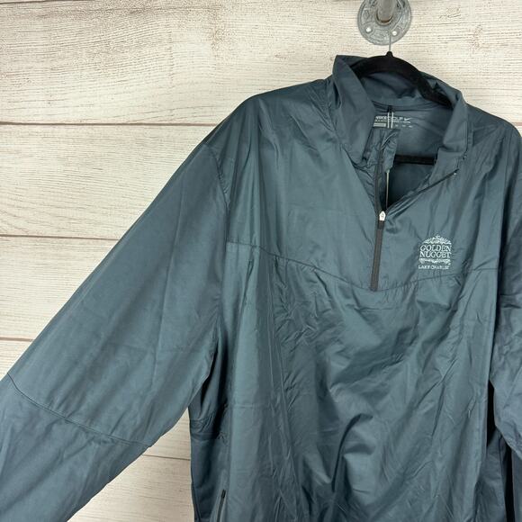 Nike Golf Men's Gray The Golden Nugget Lake Charles Quarter Zip Jacket Size XXL - Picture 6 of 10
